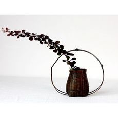 紫蘭軒*免運日式仿古花器竹編茶道插花花瓶古典擺件田園竹藤出口
