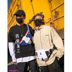 潮牌胸包男ins超火街頭潮流單肩包嘻哈腰包女潮個性學生斜挎背包