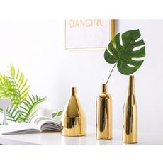紫蘭軒*免運北歐ins金色電鍍工藝品陶瓷花瓶樣板房家居裝飾品擺件