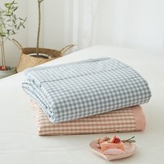 全棉空調被夏涼被純棉夏被單雙人可水洗夏天學生薄被子芯 - 200×230cm（加2只枕套）