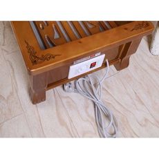 星洋家居實木取暖器家用節能烤火暖腳器   220v 電暖爐烤火爐烤火箱電火盆桶智能調節單人使用