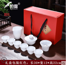 禮盒裝禮品白瓷羊脂玉功夫茶具套裝家用茶杯茶壺迷你高檔工夫汝窯