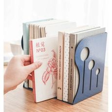 簡易可伸縮書架折叠書夾書靠書擋書立 學生兒童置物複古鐵藝書架學習用品 - 大號