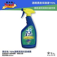 黑珍珠 75％ 噴護酒精抗菌清潔噴霧 酒精 台灣製造 500ml 免稀釋 清潔抗菌 公共場所 扶手