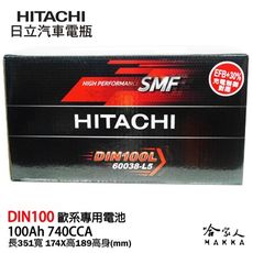 HITACHI 日立 DIN 100 100AH 汽車電池 BENZ BMW AUDI 電瓶 600