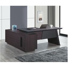 AS-特倫斯雙色多功能收納6尺L型辦公桌(含側櫃)-總寬:180x77cm  桌面:170x80x7