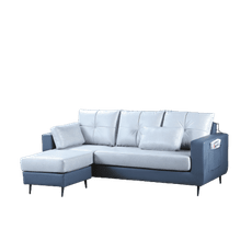AS雅司-貝爾福雙色皮L型沙發-211×139×72cm