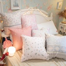 【Annahome】文青風 純棉方抱枕(45cmX45cm) ''枕套可拆洗'' 多款任選 台灣製