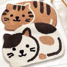 【Annahome】喵喵貓咪地墊 可愛療癒 兩款可選