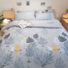 【Annahome】日韓系100%純棉 單/雙/加大床包組  台灣製