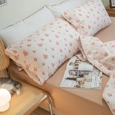 【Annahome】 二層紗 100%純棉枕套 兩種尺寸 多款任選 台灣製