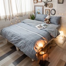 【Annahome】日韓系100%純棉 加大床包＋兩用組 台灣製
