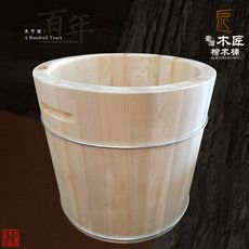 ［台灣木匠檜木桶］越檜泡腳桶 1尺／30公分 - 加厚款