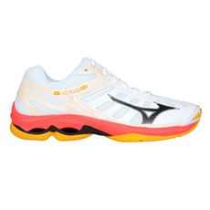 MIZUNO WAVE VOLTAGE 2 男排球鞋-運動 訓練 美津濃 白黑黃螢粉