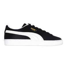 PUMA SUEDE CLASSIC 男運動休閒鞋-厚底 復古 黑白金