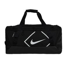 NIKE DIAMOND DUFFEL 重裝訓練袋-裝備袋 手提側背包 黑白