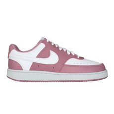 NIKE W COURT VISION LO NN 女休閒運動鞋-復古 經典 白珊瑚粉