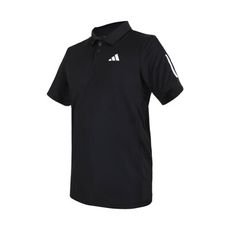 ADIDAS 男短袖POLO衫-休閒 上衣 吸濕排汗 慢跑 愛迪達 黑白