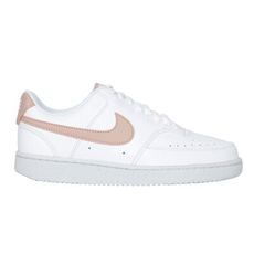 NIKE W COURT VISION LO NN 女運動休閒鞋-經典 白藕粉