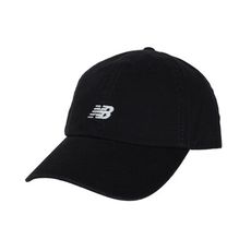 NEWBALANCE 棒球帽-純棉 防曬 遮陽 鴨舌帽 運動 帽子 NB 黑白