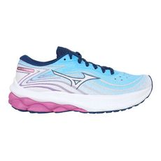 MIZUNO WAVE SKYRISE 5 女慢跑鞋-運動 訓練 水藍紫白