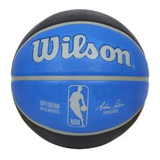 WILSON NBA城市系列-獨行俠-橡膠籃球 7號籃球-訓練 室外 室內 藍黑灰