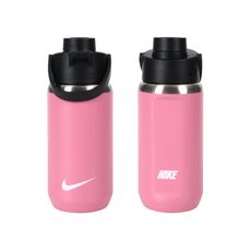 NIKE 大口徑保冷瓶 12OZ-單車 自行車 登山 運動水壺 350ML 粉紅黑白