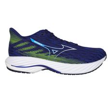 MIZUNO WAVE RIDER 28 SW 男慢跑鞋-4E-寬楦 運動 深藍黑綠白