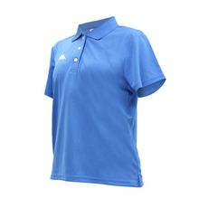 KAPPA 女短袖POLO衫-台灣製 慢跑 高爾夫 網球 吸濕排汗 上衣 寶藍白