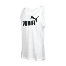 PUMA 男基本系列ESS NO. 1 LOGO休閒背心-上衣 休閒 慢跑 歐規 白黑