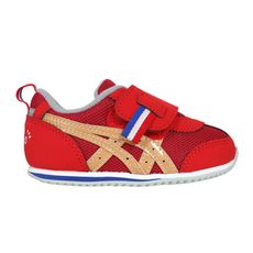 ASICS IDAHO BABY KT-ES 4 男女小童休閒運動鞋 紅金