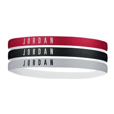 NIKE JORDAN HEADBANDS 3PK髮帶-頭帶 有氧 喬丹 黑紅灰白