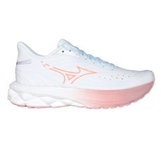 MIZUNO WAVE SKYRISE 6 女慢跑鞋-訓練 運動 白橘淺藍