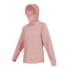 FIRESTAR 女冰感彈性連帽外套-慢跑 路跑 涼感 運動 上衣 淺粉銀
