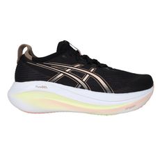 ASICS GEL-NIMBUS 27 女緩衝慢跑鞋-慢跑 運動 休閒 亞瑟士 黑淺橘