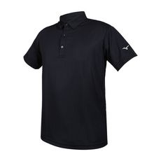 MIZUNO 男短袖POLO衫-吸濕排汗 抗UV 運動 上衣 休閒 黑