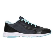 MIZUNO SPEED STUDS 4 男女大童慢跑鞋-運動 輕量 黑灰湖水藍