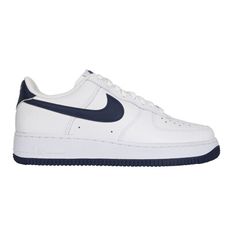 NIKE AIR FORCE 1 07 男運動休閒鞋-皮革 經典 銀標 白丈青