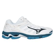 MIZUNO WAVE VOLTAGE 男排球鞋-訓練 運動 美津濃 白黑銀湖藍