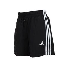 ADIDAS 女運動短褲-5分褲 慢跑 訓練 休閒 愛迪達 黑白