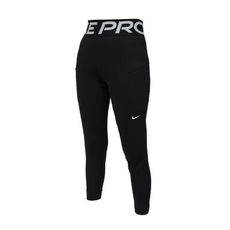 NIKE 女高腰附口袋九分緊身長褲-DRI FIT 吸濕排汗 訓練 運動 健身 黑白