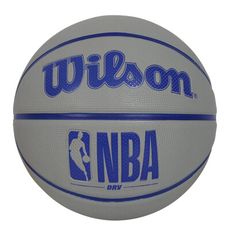 WILSON NBA DRV橡膠籃球 #7-戶外 室外 室內 7號球 灰藍