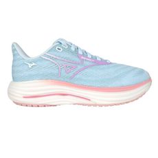 MIZUNO WAVE RIDER 29 SW 女慢跑鞋-4E-運動 超寬楦 水藍紫粉白