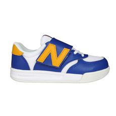 NEWBALANCE 男中童休閒運動鞋-WIDE-魔鬼氈 寬楦 NB 藍黃白
