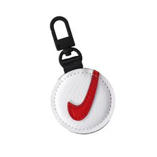 NIKE PREMIUM 磁扣包-皮革 掛飾 鑰匙圈 白紅