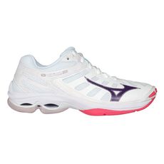 MIZUNO WAVE VOLTAGE 2 女排球鞋-訓練 運動 白粉紫淺綠