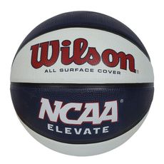 WILSON NCAA ELEVATE橡膠籃球 #7-戶外 室外 7號球 白丈青酒紅