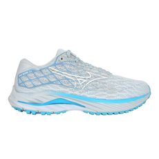 MIZUNO WAVE INSPIRE 20 SW 女慢跑鞋-運動 美津濃 淺灰藍白