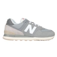 NEWBALANCE 男復古休閒運動鞋-574系列 麂皮 慢跑 NB N字鞋 灰白