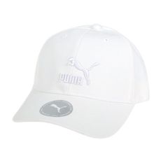 PUMA 流行系列棒球帽-純棉 帽子 防曬 遮陽 鴨舌帽 老帽 白